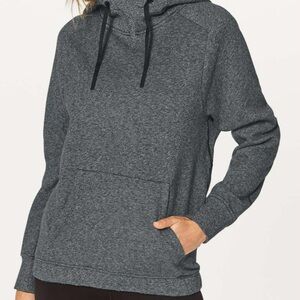 Lululemon‎ Warm For Winter Hoodie Heathered Speckled Black Size 4